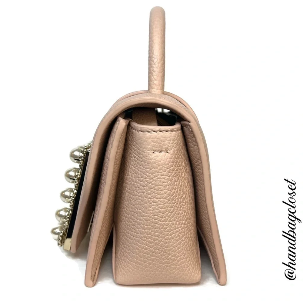 Kate Spade Knollwood Buckle Top Handle Dolce Blush Pink Beige Handbag Purse Hope